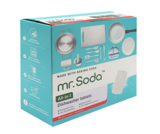 Tablete pentru masina de spalat vase cu bicarbonat de sodiu, 30 bucati x 20g