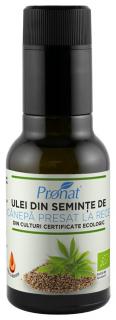 Ulei Bio din seminte de canepa presat la rece, 100ml