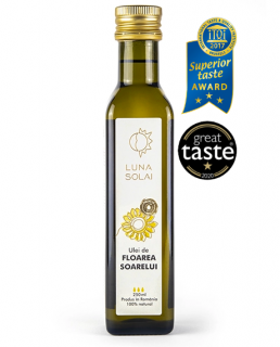 Ulei de floarea soarelui presat la rece, 250 ml