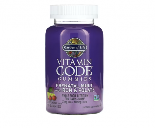 Vitamin Code Prenatal cu fier si acid folic, sprijin pentru sarcina - 90 de jeleuri