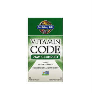 Vitamin Code Raw K-Complex, complex vitamina K, 60 de capsule vegane