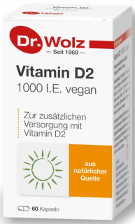 Vitamin D2 1000 I.E. vegana liposolubila Dr. Wolz 60cps