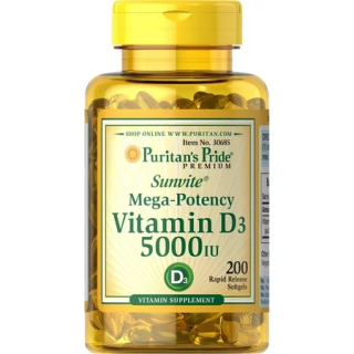Vitamina D3 125mcg (5000 IU) 200 capsule moi