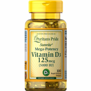 Vitamina D3 125mcg (5000IU) 100 capsule moi