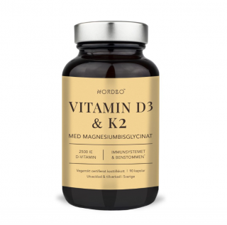 Vitamina D3 (2500UI)  K2  Magneziu Bisglicinat, 90 capsule