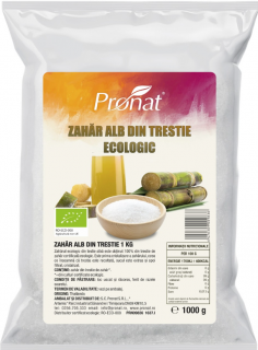Zahar alb BIO din trestie, 1 kg