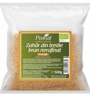 Zahar brun din trestie de zahar, BIO 500 g