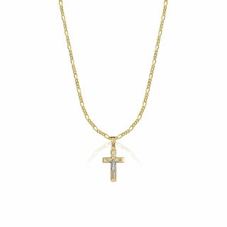 Lant aur cruce 14K, Aur Galben, Cross Gold Necklace