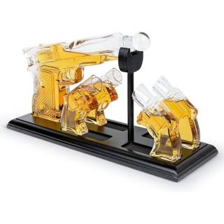 Decantor Shotgun cu Patru Pahare in forma de pistol Kitchen
