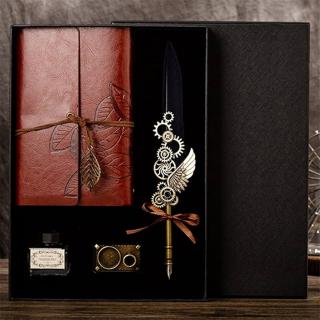 Set Caligrafie Royal include Pana Weels + Agenda Piele + Cerneala + Suport Pana