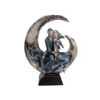 Statueta Cuplu In love: I love you to the moon and back (30 x 39 cm)