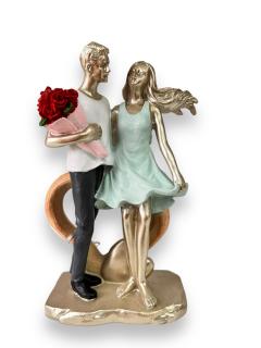 Statueta Cuplu In love Turcoise