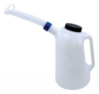 Recipient cu capac si furtun flexibil pentru ulei si antigel 5l