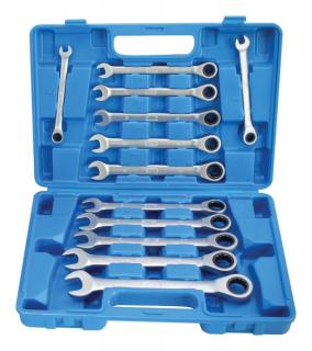 Set chei combinate cu clichet 8-19 mm, 12 piese