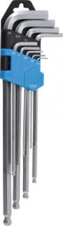 Set imbus L cu cap sferic, 1 16   - 3 8  , 9 piese BGS 799