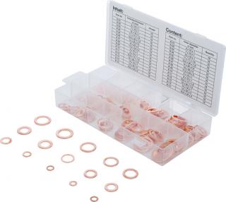 Set saibe de cupru pentru etansare hidraulica, 150 bucati BGS 8052