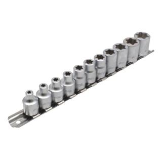 Set tubulare profil E, E6 - E20, actionare, 3 8,  , 11 piese