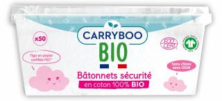 Betisoare cu bumbac BIO securizate pentru bebelusi Carryboo