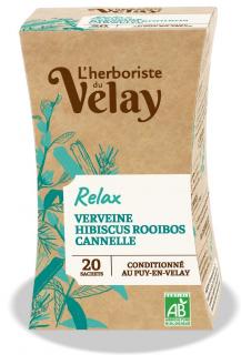 Ceai BIO cu ulei esential relaxare (verbena, hibiscus, rooibos, scortisoara) Velay