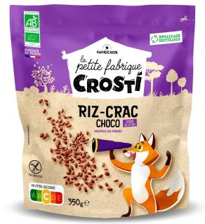 Cereale BIO pentru copii din orez expandat si ciocolata Crosti