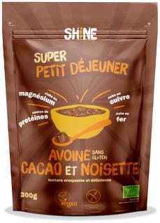 Cereale instant BIO cu ovaz, cacao si alune de padure Shine