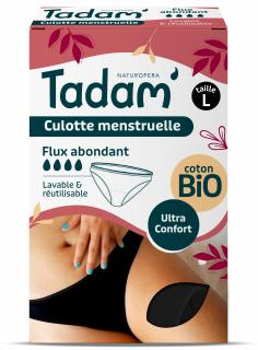 Chilot L menstrual din bumbac BIO, reutilizabil, flux abundent Tadam