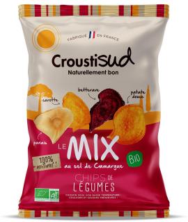 Chipsuri BIO din mix de 4 legume Croustisud