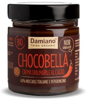 Crema BIO vegana de ciocolata neagra, chili si 45% alune padure Damiano