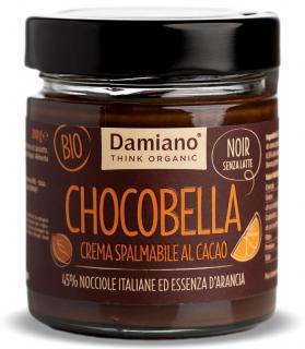 Crema BIO vegana de ciocolata neagra cu portocale si 45% alune padure Damiano