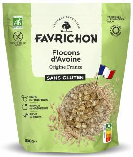 Fulgi de ovaz BIO fara gluten Favrichon