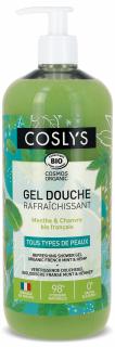 Gel de dus BIO revigorant, cu menta si canepa(format mare) Coslys