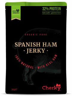 Gustare BIO din carne de porc si sunca Serrano(32% proteine) Cherky