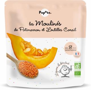Mancare BIO cu 55% dovleac si linte rosie, +8 luni Popote