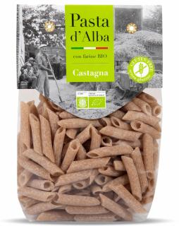 Paste penne BIO fara gluten, din orez si castane Pasta d Alba