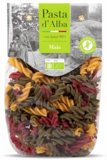 Paste tricolore fusilli BIO din porumb, spanac si sfecla rosie Pasta d Alba