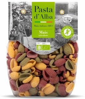 Paste tricolore gnocchetti BIO din porumb, spanac si sfecla rosie Pasta d Alba