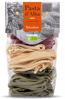 Paste tricolore tagliatelle BIO din grau dur, spanac si sfecla rosie Pasta d Alba