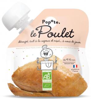 Piure BIO cu 51% carne de pui, +4 6 luni Popote