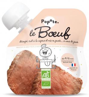 Piure BIO cu 51% carne de vita, +4 6 luni Popote