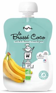 Piure BIO cu 54% lapte de cocos si banane, +6 luni Popote