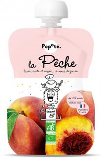Piure BIO cu 60% piersici, +4 6 luni Popote