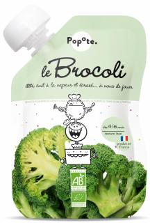 Piure BIO cu 75% broccoli, +4 6 luni Popote
