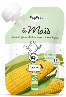 Piure BIO cu 75% porumb dulce, +4 6 luni Popote