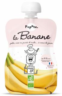 Piure BIO cu 85% banane, +4 6 luni Popote