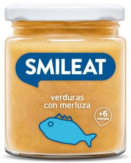 Piure BIO cu legume si merluciu, +6 luni Smileat