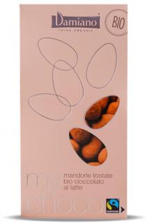 Praline BIO de migdale invelite in ciocolata cu lapte Damiano