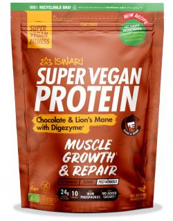 Proteina Super Vegan BIO(dupa efort) ciocolata si coama de leu cu DigeZyme Iswari