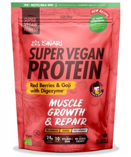 Proteina Super Vegan BIO(dupa efort) fructe rosii si goji cu DigeZyme Iswari