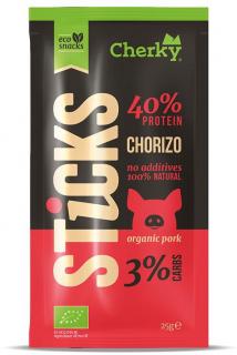 Sticksuri BIO Chorizo din carne de porc(40% proteine) Cherky