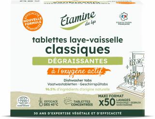 Tablete eco clasice pentru masina de spalat vase, cu oxigen activ, fara parfum Etamine